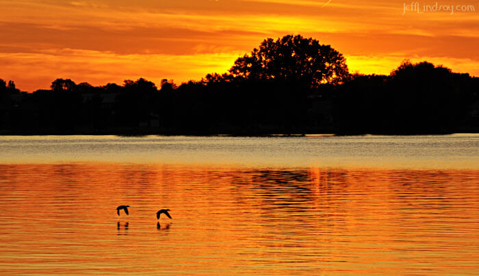 Sunset on Little Lake Butte des Morts, the lake formed as the waters of Lake Winnebago narrow to form the Fox River. This beautiful lake is one of my favorite places in the Fox Valley. I drive over it almost every day.