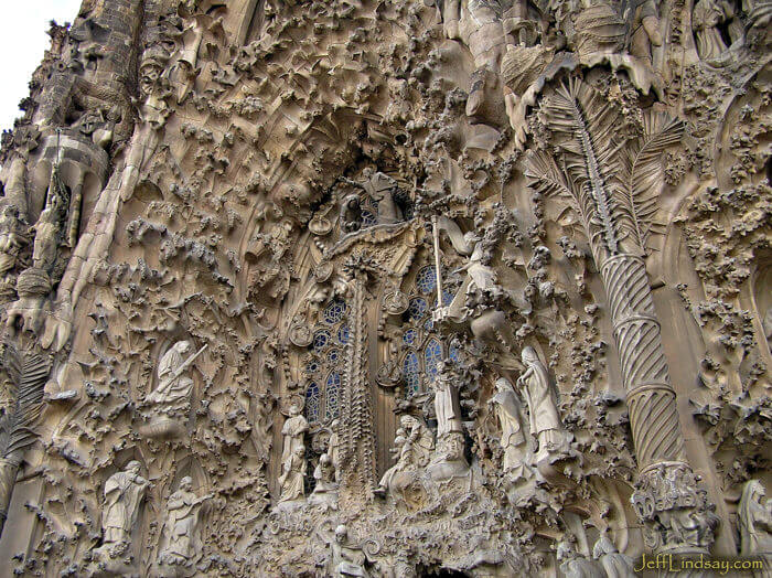 One face of the Sagrada Familia. So much detail on this impossible building!