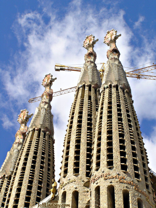 Barcelona's most incredible building--perhaps the world's most incredible building--the inpossible, visionary, crazy and inspiring Sagrada Familia of their wild and irrepressible genius architecht, Antoni Gaudi. This building may take another century to finish, but it is already a masterpiece beyond description.
