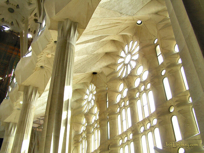 Another inside view of the Sagrada Familia.