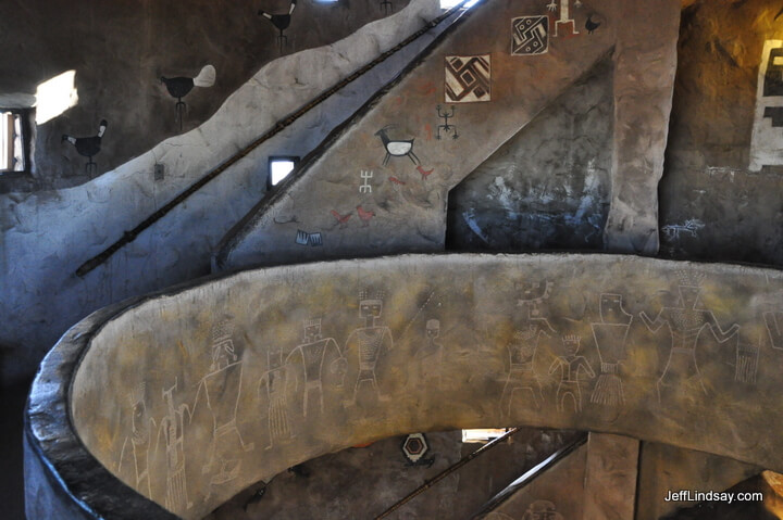 Abstract: part of the Watchtower at the Grand Canyon, Jan. 2011.