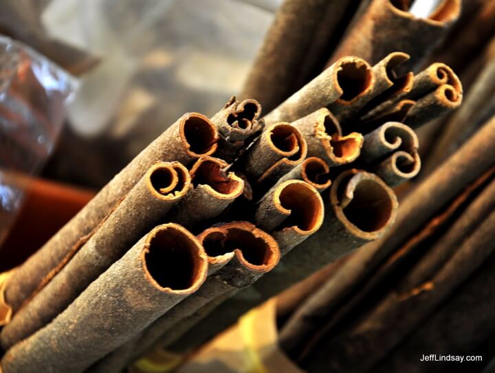 Cinnamon in a market in Seoul, Korea, OCtober 2011.