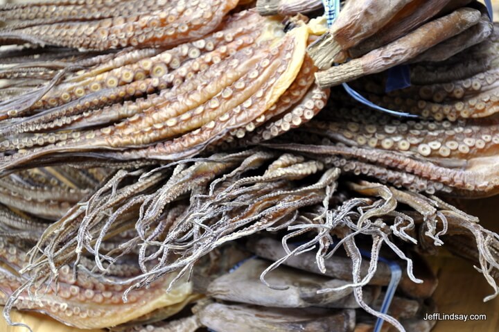 Dried squid at the Jungbu Dried Fish Market in Seoul, South Korea, October 2011.