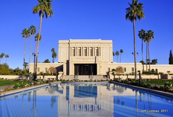 Mormon temple in Mesa, Arizona, Jan. 2011.