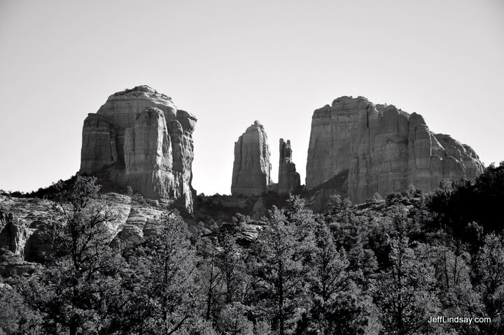 A view of buttes at Sedona, Arizona.