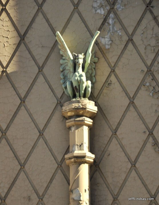 Gargoyle or similar beast on a church in downtown Melbourne. May 2013.