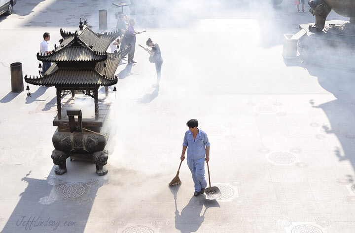 A view within the Jingan Temple in Shanghai, Sept. 2011.