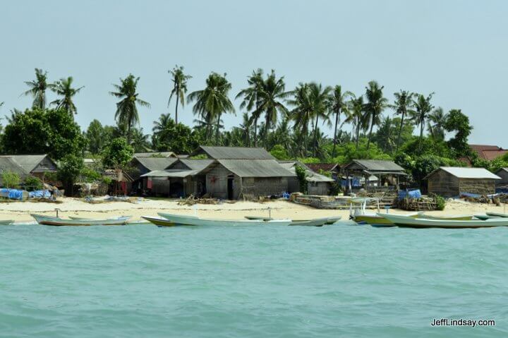 Approaching Lembongan Island, near Bali, Indonesia.