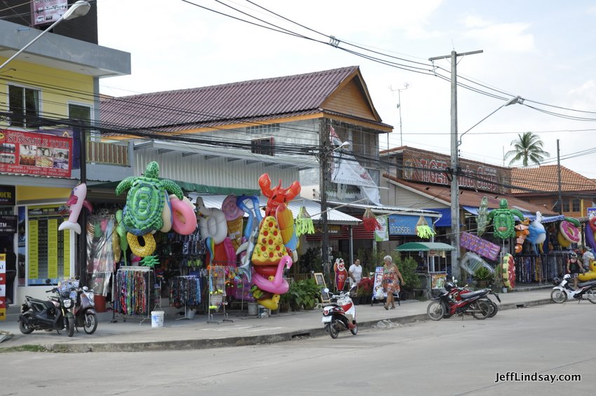 Lanta Island is not heavily populated, but does have a central business district with lots of restaurants, street food, and some shopping. Prices are great.