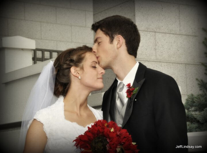 Just married at the LDS Temple in St. Paul, Minnesota.