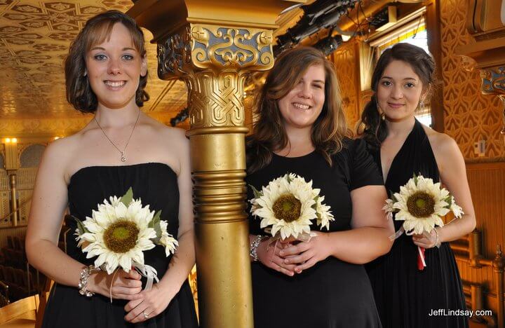 Ring ceremony: flower girls, friends of Amber.