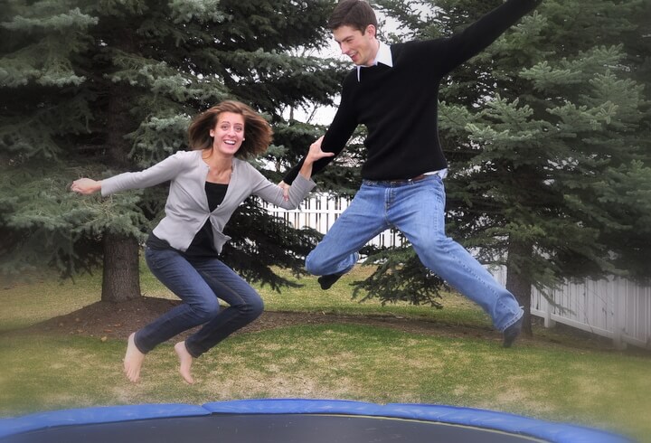 Engagement photo: Jump for joy.
