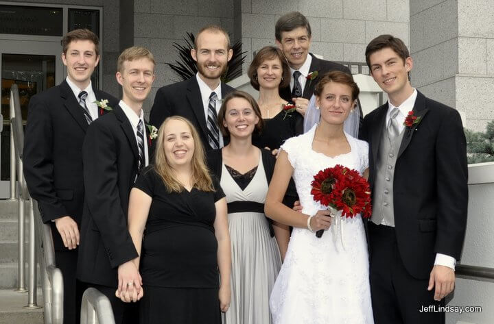 View of the Lindsay family members there for the wedding in Minnesota.