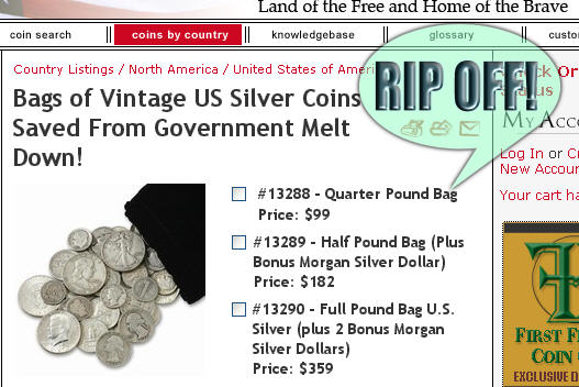 Rip off by First Federal Coin! Overpriced silver coins.
