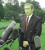 George W. Bush on the White House lawn