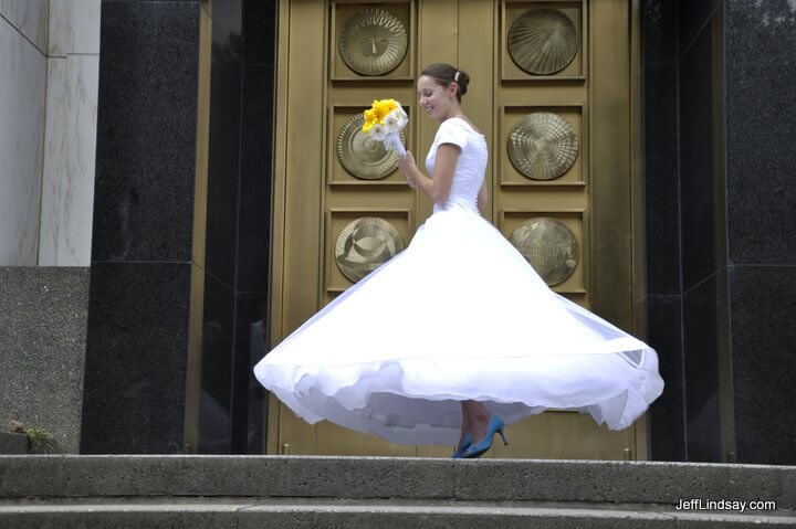 Love those blue shoes.