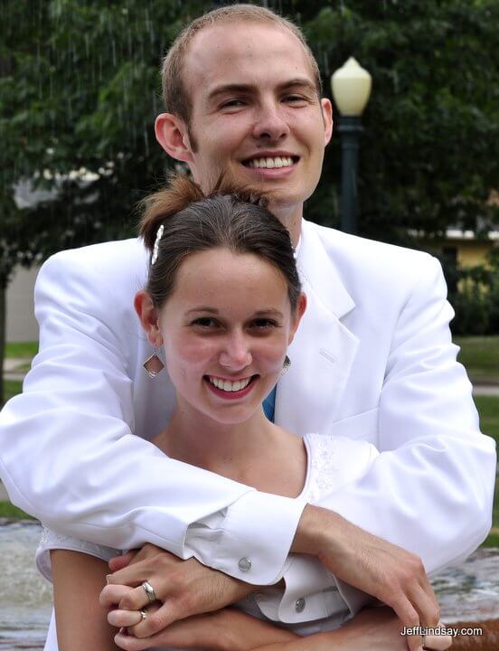 Jenn and Daniel in downtown Appleton.