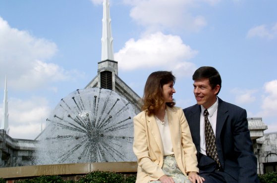 Jeff and Kendra at the Chicago Temple. Oct. 11, 2003.