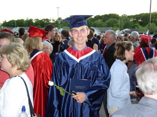Daniel after he graduated from East High School in Appleton, June 3, 2004.