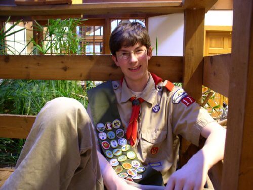Benjamin at Heckrodt Nature Center on April 23, 2004, where he qualified to receive his Eagle Scout Award for Boy Scouts of America. Way to go, Benjamin!