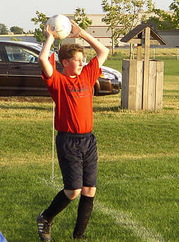 Mark at a soccer game, July 2004.
