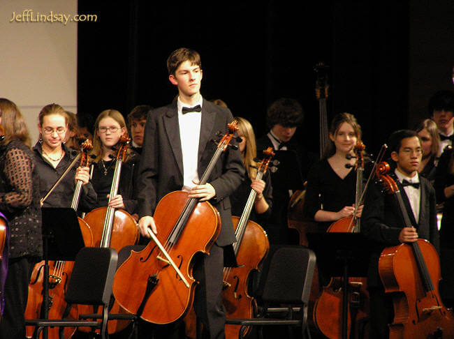 Ben at the local Fox Valley Youth Symphony performance at Fox Valley Lutheran High School, Nov. 13, 2005.