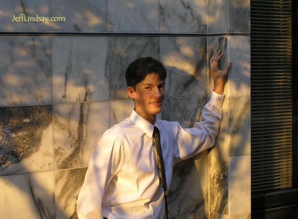 Benjamin at the LDS Chicago Temple, Aug. 10, 2005.