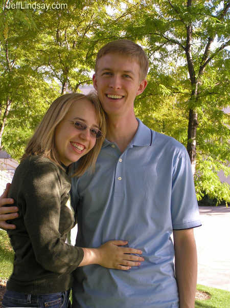 Stephen and Meliah at Brigham Young University, Sept. 7, 2005.