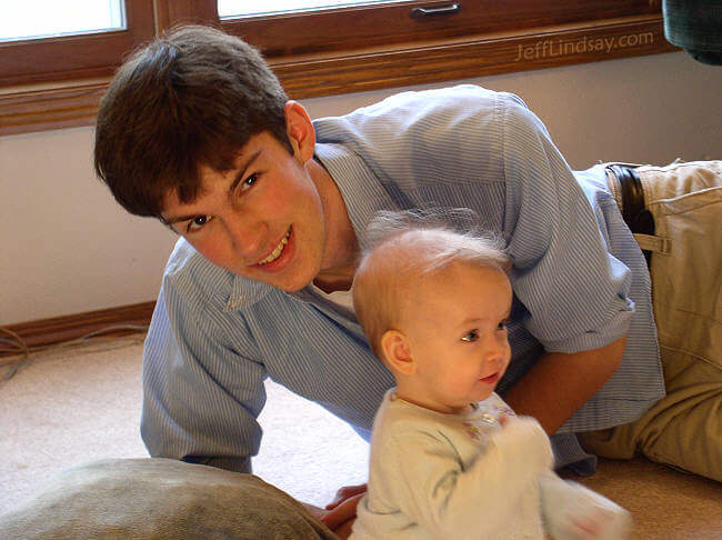 Benjamin Lindsay, a proud uncle, and Anna, Dec. 29, 2006.