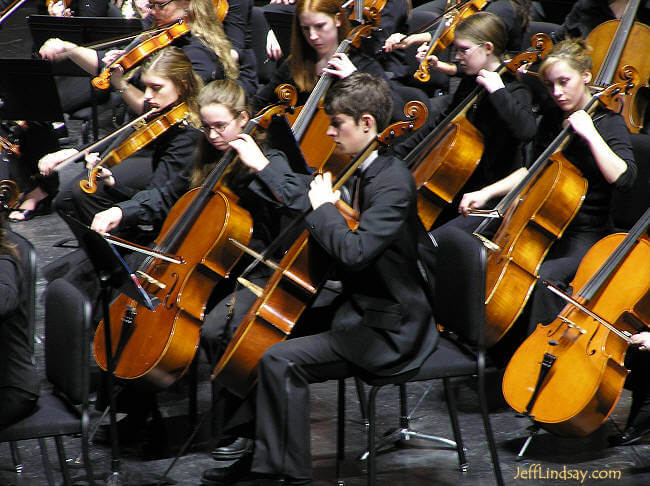 Ben playing cello, March 5, 2006.