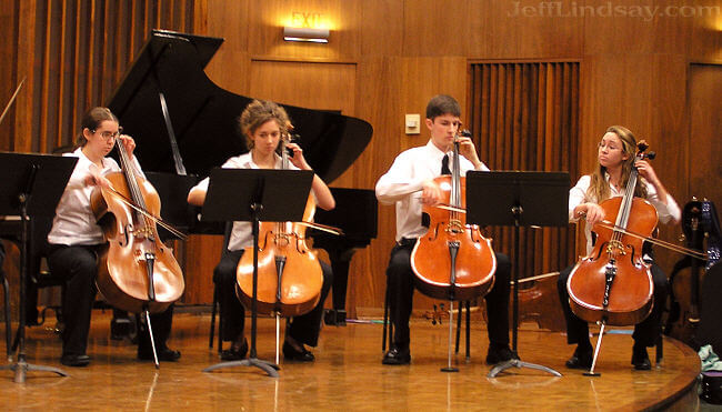 Ben with other musicians at Harper Hall, Lawrenced University, Jan. 7, 2007. 