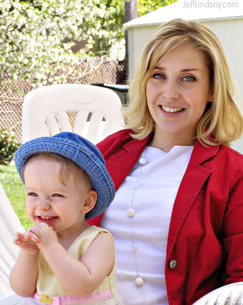 Anna with Aunt Julie, April 2007. 