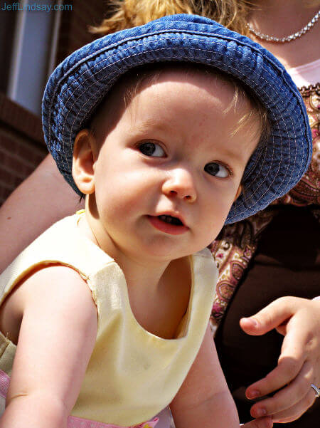 World's cutest baby and my granddaughter, Anna, photographed shortly before her parents graduated from Brigham Young University, April 2007. 