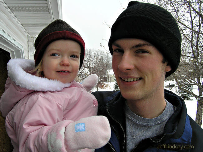 Benjamin Lindsay and Anna at our home, December 2007.