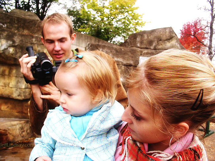 Our granddaughter at the Madison Zoo with uncle Daniel and Aunt Julie. 