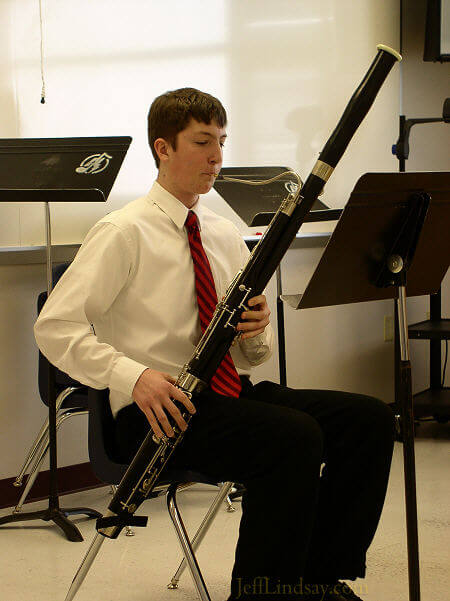 Mark performing a bassoon piece at the Appleton 2007 Solo and Ensemble Competition, March 2, 2007. 