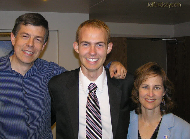 Daniel Lindsay and parents at the airport, Oct. 24, 2007. 