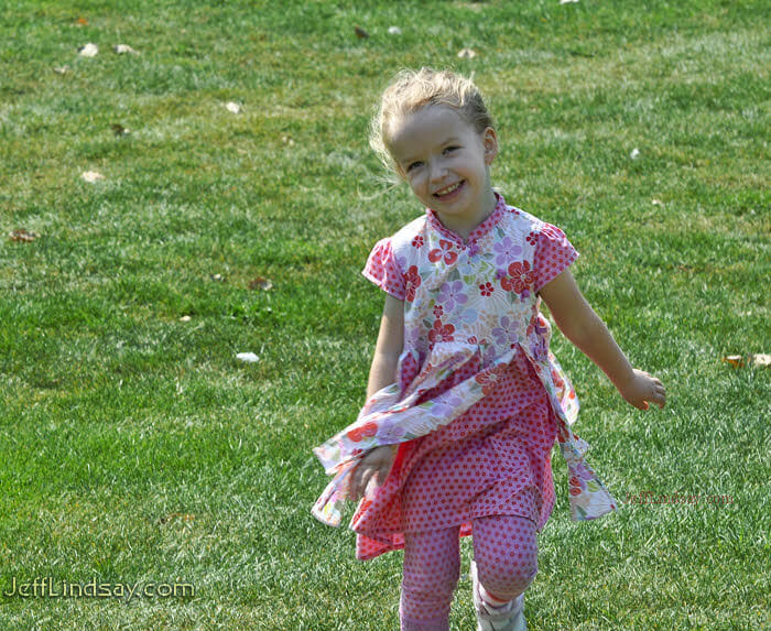 Anna running at Bay Beach Park, Sept. 2009.