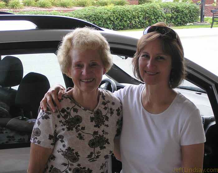 Kendra and Doreen in Wilmington, North Carolina, after Daniel and Jenn got married, July 2009.