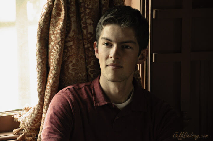 Ben, taking a break during a rehearsal for his wedding reception/ring ceremony in Menominee, Wisconsin, August 2011.