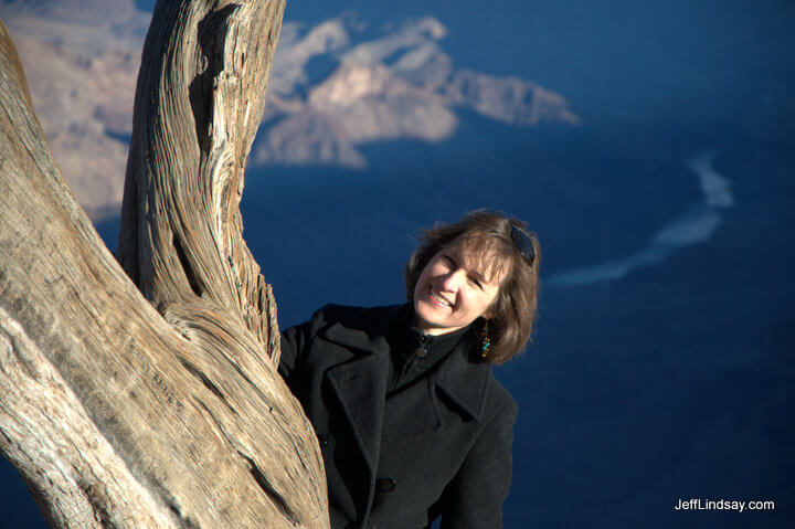 Kendra at the South Rim of the Grand Canyon, Jan. 2011.