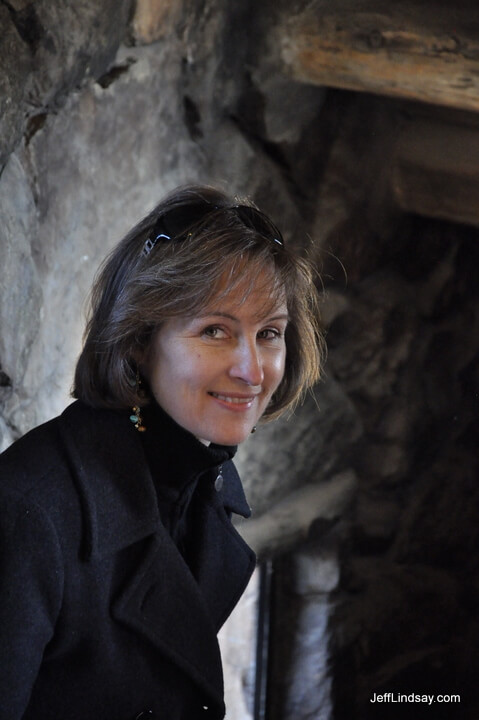 Kendra in the Watchtower at the South Rim of the Grand Canyon, Jan. 2011.