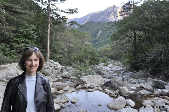Kendra in the Seorak Mountain National Park of South Korea, October 2011.