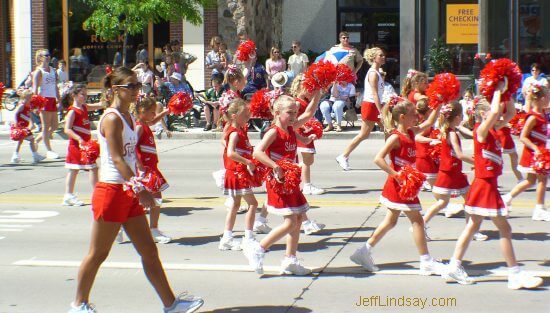 Marching girls.