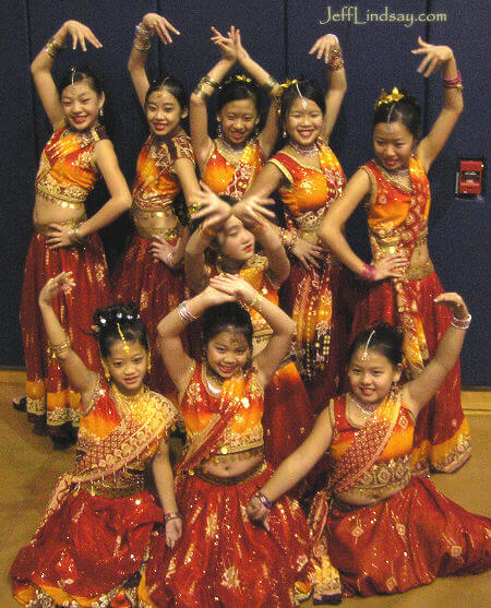 Hmong dancers posing.