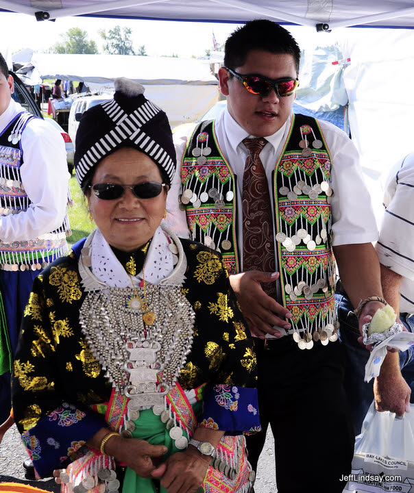 Hmong woman and friend at a soccer tournament