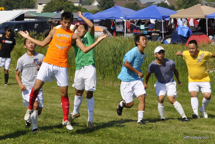 Hmong soccer player still flying.