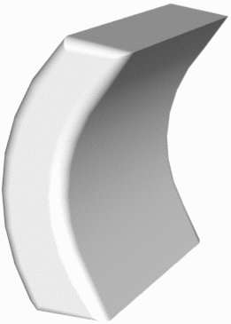 Figure 7. Curved panel formed by molding a tissue laminate.
