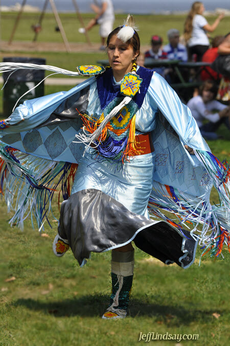 Oneida woman dancing.