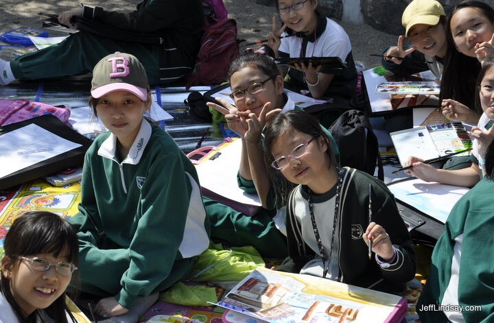 Students in Seoul, Korea at a Korean cultural center, October 2011.